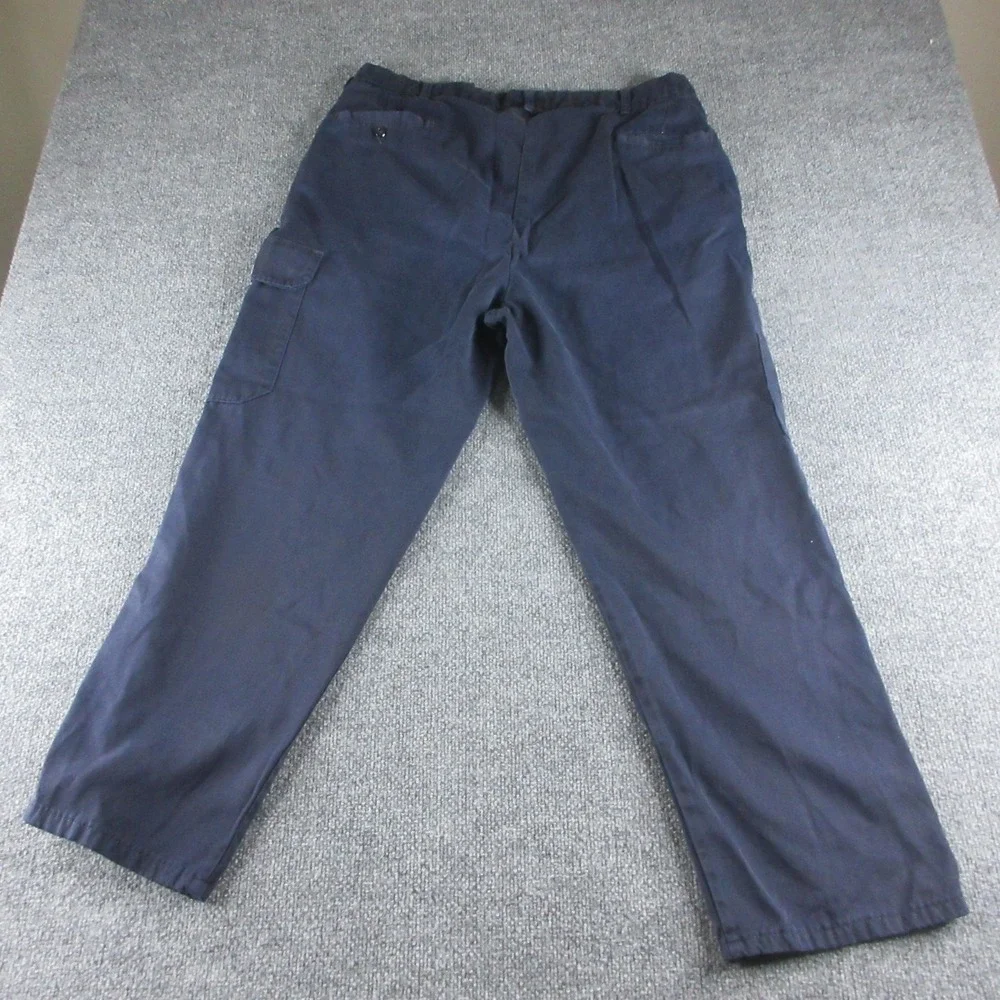 Bulwark Cargo Pants Mens 36x28 Blue Flame Resistant Canvas FR Utility Workwear